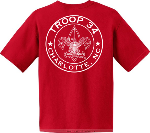 Troop 34
Sharon Presbyterian
Church TROOP 34 CHARLOTTE, NC T-shirt Design 