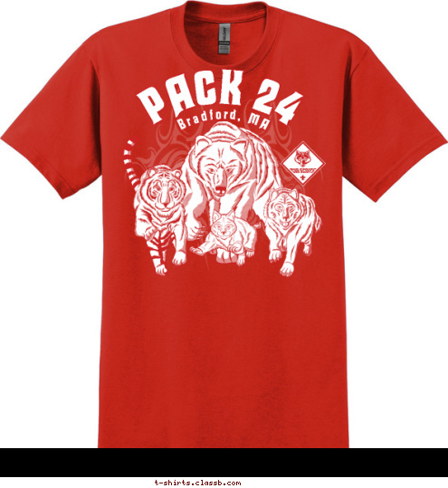 Bradford, MA PACK 24 T-shirt Design 