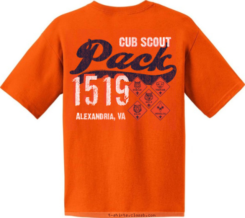 CUB SCOUT 1519 Alexandria, VA 1519 Alexandria, VA CUB SCOUT T-shirt Design 