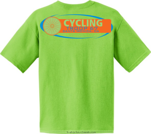 New Text New Text SANTA MONICA, CA TROOP 67 CYCLING T-shirt Design 