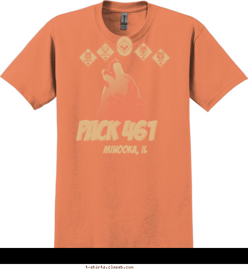 Minooka, IL PACK 461 T-shirt Design 