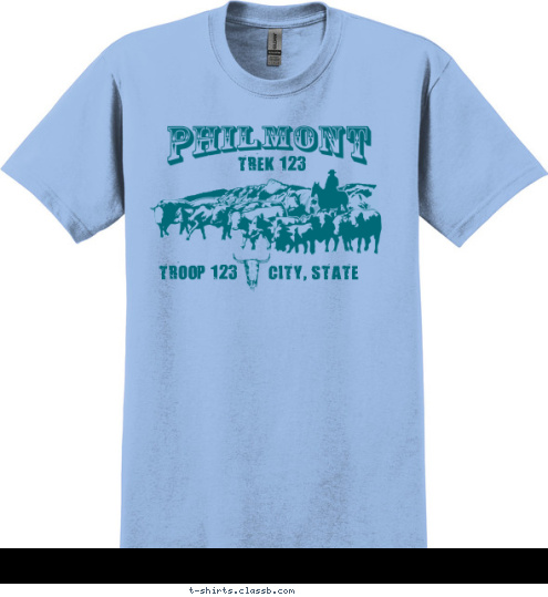 Your text here! TREK 123 ANYTOWN, USA TROOP 123 T-shirt Design SP5637