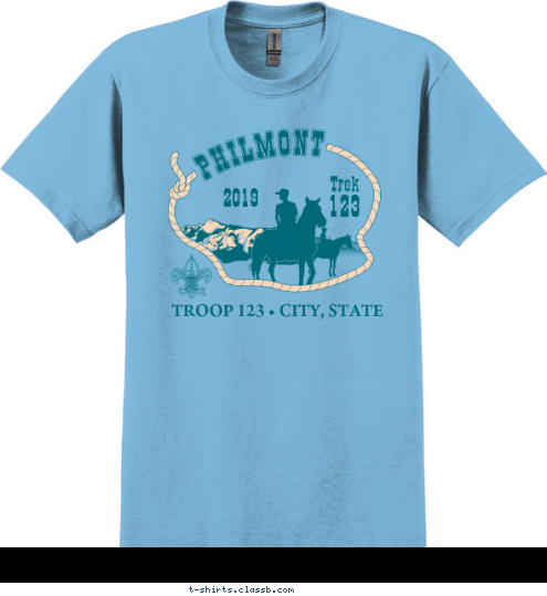 Your text here! TROOP 123 ANYTOWN, USA Trek 123 2017 T-shirt Design SP5635