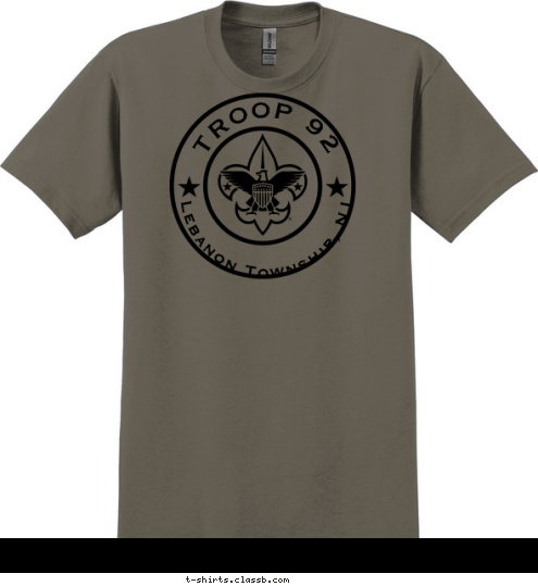 Lebanon Township, NJ TROOP 92 T-shirt Design 