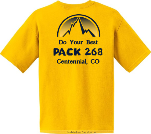 Cub Scout PACK 268 Centennial, CO PACK 268 Do Your Best T-shirt Design 