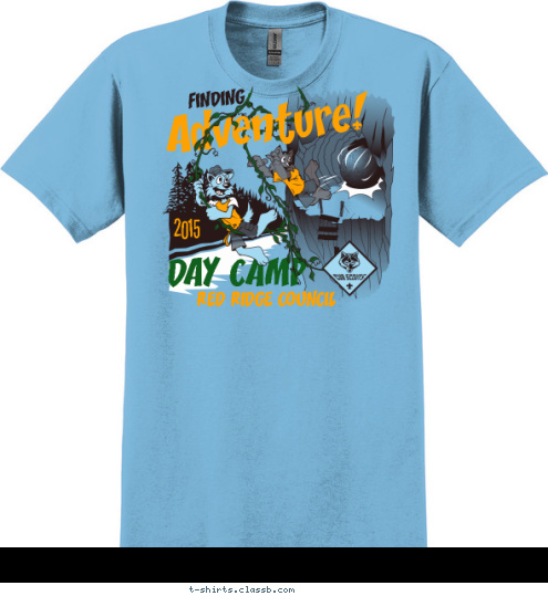 2015 FINDING DAY CAMP RED RIDGE COUNCIL T-shirt Design 