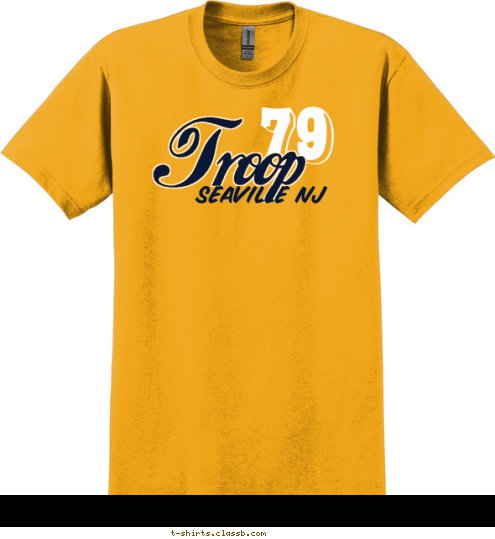   SEAVILLE NJ T roop 79 T-shirt Design YELLOW TROOP 79