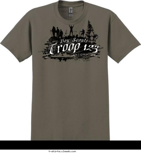 Troop 123 ANYTOWN, USA Boy Scouts T-shirt Design 
