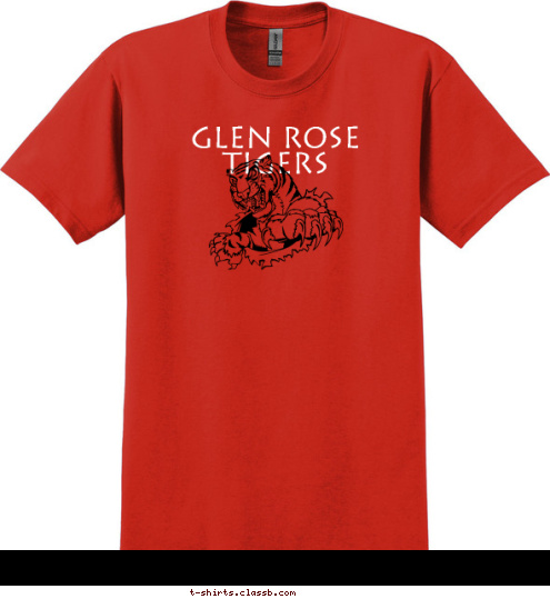 New Text GLEN ROSE TIGERS T-shirt Design 