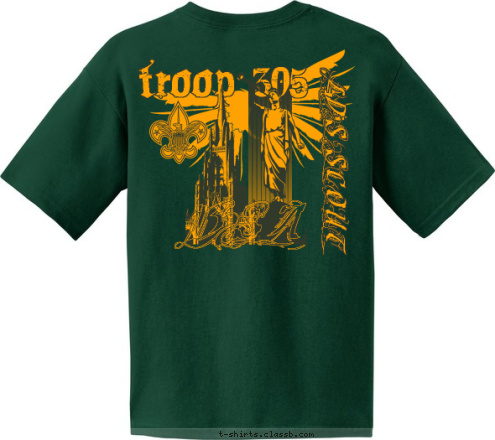BUCKLEY, WA LDS SCOUT TROOP 305 BSA troop 305 T-shirt Design 