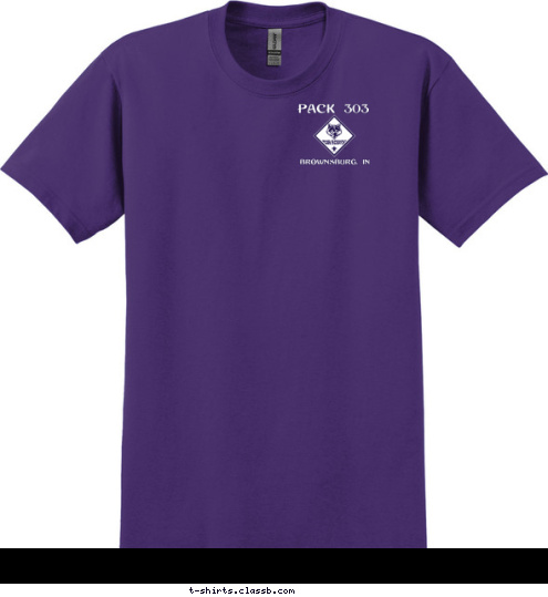 K PAC BROWNSBURG, IN BROWNSBURG, IN PACK 303 PACK 303 T-shirt Design 