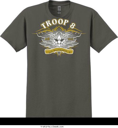 TROOP 8 East Northport, NY est 1915 T-shirt Design 