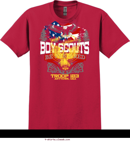 BOY SCOUTS ANYTOWN, USA TROOP 123 T-shirt Design 