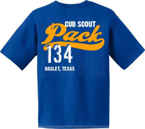 2014-2015 CUB SCOUT HASLET, TEXAS 134 T-shirt Design 