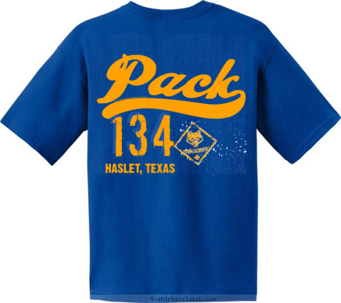 2014-2015 CUB SCOUT HASLET, TEXAS 134 T-shirt Design 