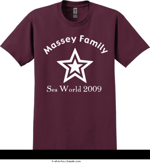 Massey Family Sea World 2009 T-shirt Design 