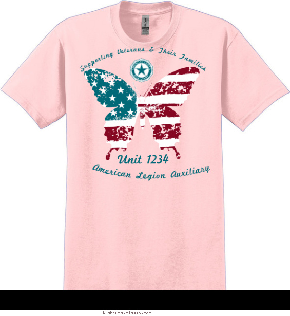 American Butterfly T-shirt Design