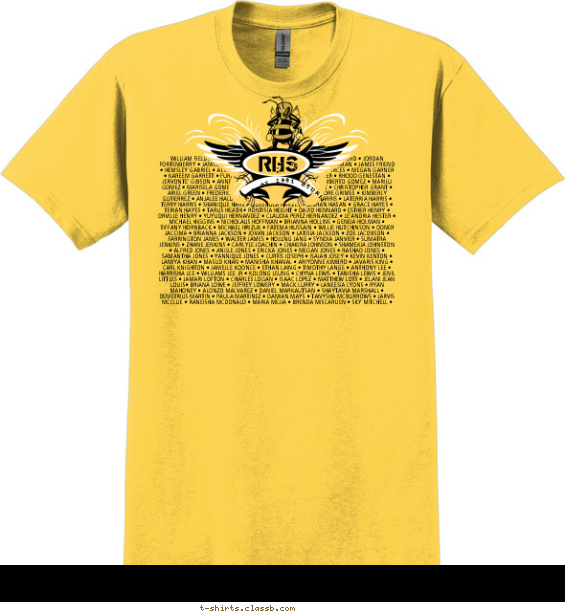 Wings Reunion With Names T-shirt Design