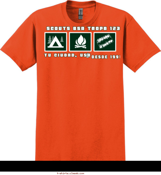 Campamento y Fuego T-shirt Design