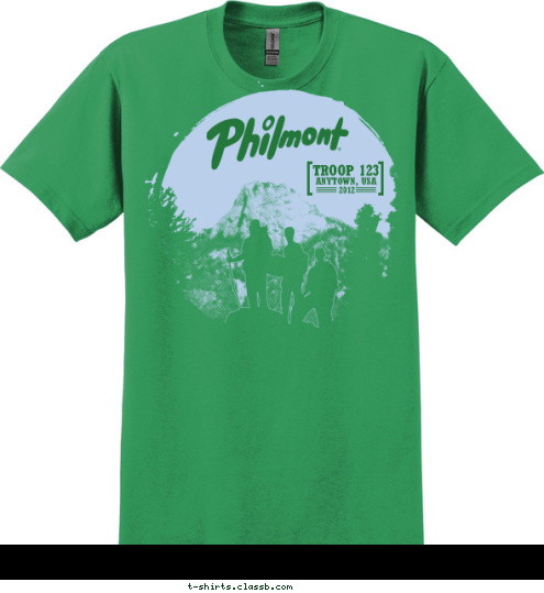 2012 ANYTOWN, USA TROOP 123 T-shirt Design 