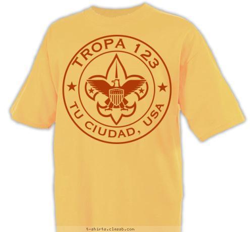 TROPA 123 TU CIUDAD, USA T-shirt Design SP5827