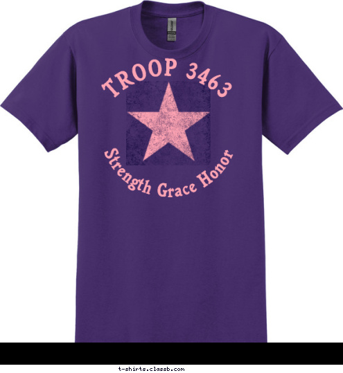 TROOP 3463 Strength Grace Honor 1912 est. T-shirt Design 