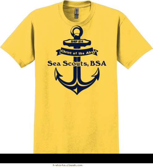 20 15 Sea Scouts, BSA Christ of the Abyss SHIP 814 T-shirt Design 