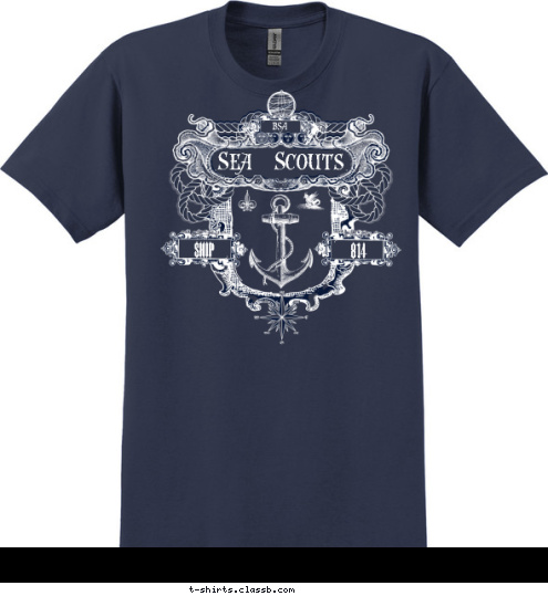 814 Ship Sea Scouts BSA T-shirt Design 