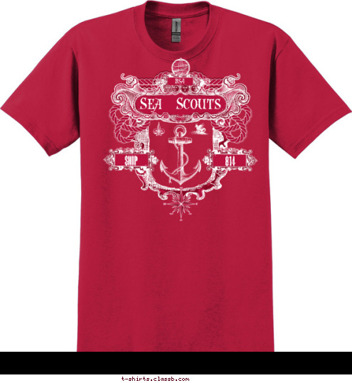 814 Ship Sea Scouts BSA T-shirt Design 