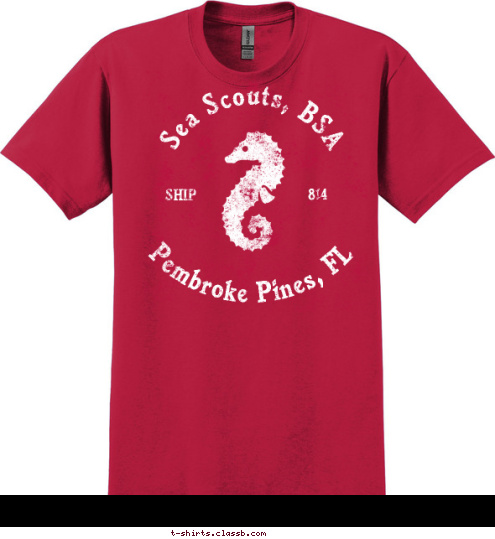 Sea Scouts, BSA Pembroke Pines, FL 814 SHIP T-shirt Design 