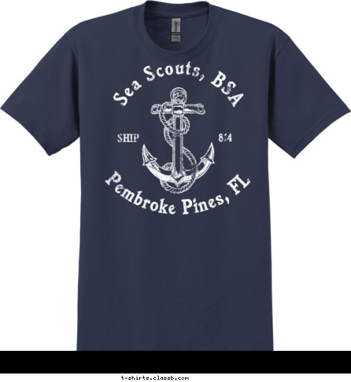 Sea Scouts, BSA Pembroke Pines, FL 814 SHIP T-shirt Design 