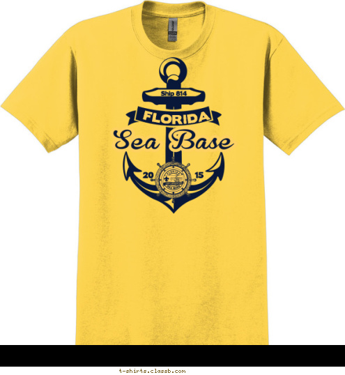 15 20 FLORIDA Ship 814 T-shirt Design 