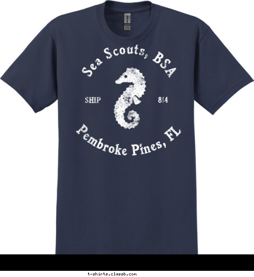 Sea Scouts, BSA Pembroke Pines, FL 814 SHIP T-shirt Design 