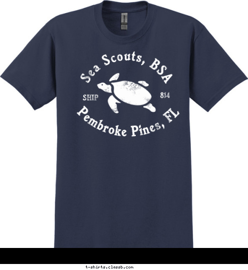 814 Sea Scouts, BSA Pembroke Pines, FL SHIP T-shirt Design 