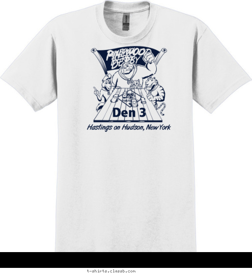 Den 3 Hastings on Hudson, New York T-shirt Design 