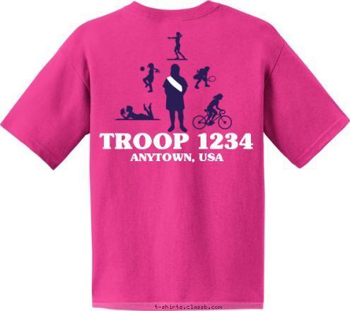 ANYTOWN, USA TROOP 1234 T-shirt Design 