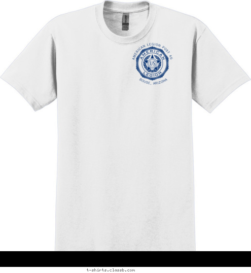 AMERICAN LEGION
 POST 1234
 AMERICAN LEGION POST 46 BOUSE, ARIZONA T-shirt Design 