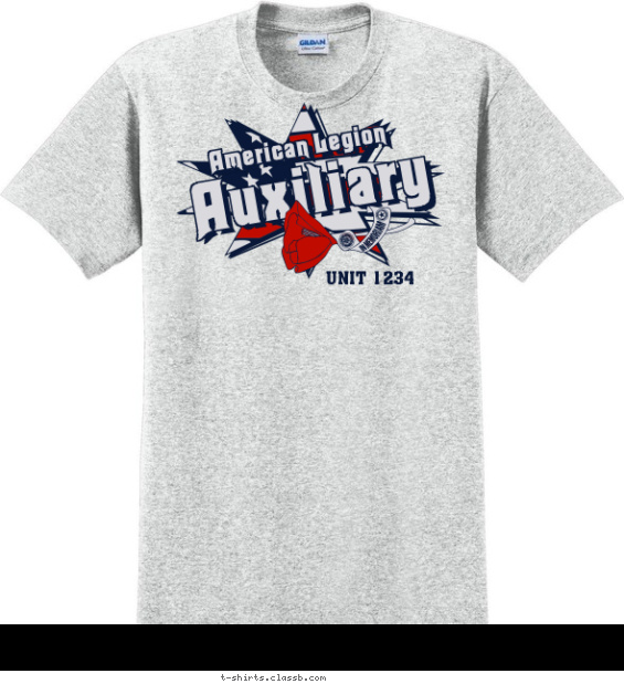 Patriotic Auxiliary Star T-shirt Design