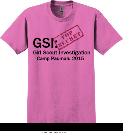 Camp Paumalu 2015 Girl Scout Investigation GSI: T-shirt Design 