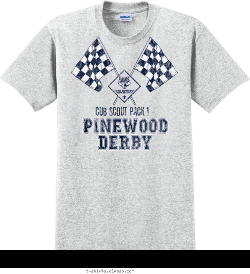 DERBY Cub Scout Pack 1 PINEWOOD T-shirt Design 