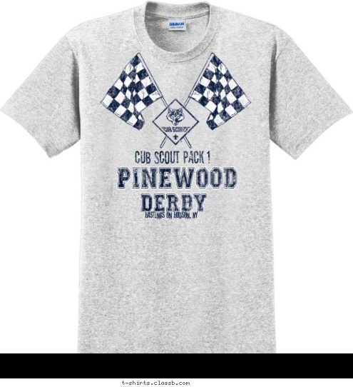 Hastings on Hudson, NY Hastings on Hudson, NY DERBY Cub Scout Pack 1 PINEWOOD T-shirt Design 