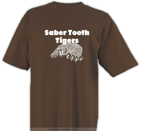 New Text Saber Tooth Tigers T-shirt Design 