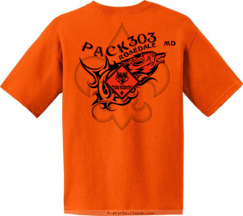 ROSEDALE, MD PACK 303 303 PACK ROSEDALE, MD T-shirt Design 