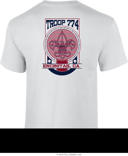 Troop 774
Est. 1922 TROOP 774 BSA ENCINITAS, CA 1922 BE PREPARED T-shirt Design Troop 774 #2