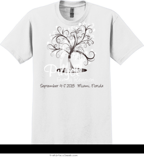 September 4-7, 2015  Miami, Florida Puyol Family Reunion T-shirt Design 