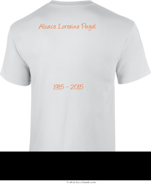 1915 - 2015 Alsace Lorraine Puyol September 4-7, 2015  Miami, Florida Puyol Family Reunion T-shirt Design 