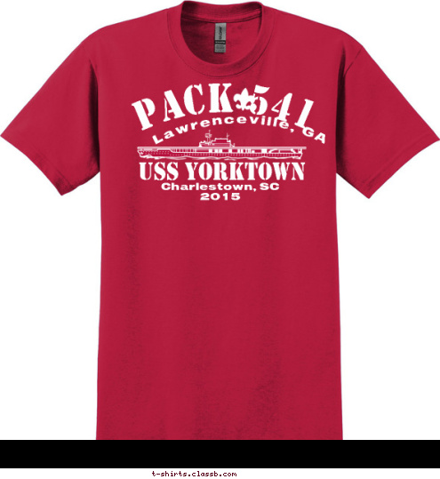 New Text New Text PACK 541 Lawrenceville, GA Charlestown, SC
2015 USS YORKTOWN T-shirt Design 