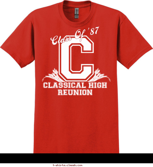 Class Of '87 CLASSICAL HIGH
REUNION C T-shirt Design SP5838