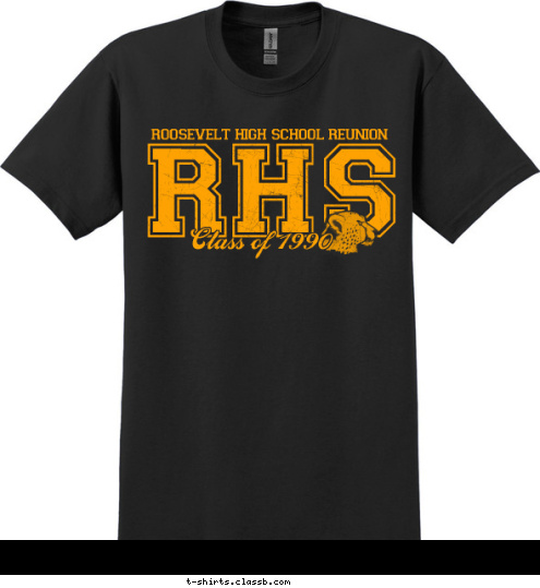 Class of 1990 RHS roosevelt high school reunion T-shirt Design SP5839