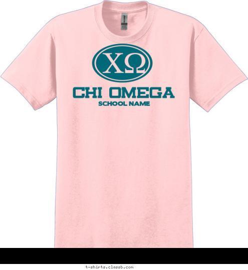 SCHOOL NAME CHI OMEGA T-shirt Design SP5787